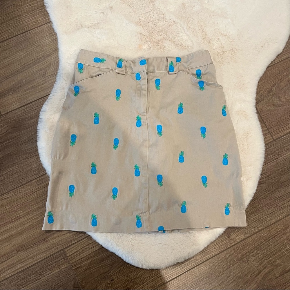 Lily Pulitzer Pineapple Khaki Skirt Size 2